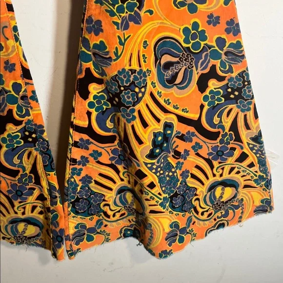 Free People Just Float On Printed Cord Flares Y2K